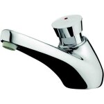 Robinet temporis - presto - 605 - eau chaude - gris - fixe - laiton - lavabo et vasque encastr - monotrou ...