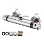 Robinet thermostatique - qingque - mitigeur douche - chrom - temprature scuritaire 38c - dbit rglable ...
