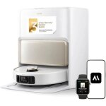 Robot aspirateur laveur mova v50 ultra complete - puissance 24 000 pa - lavage thermique des sols avec ...