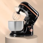 Robot ptissier - klarstein bella - 6 vitesses - bol 5 l - 1300w - fonction pulse - noir