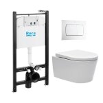 Roca - pack bâti - support roca active + wc sat sans bride et fixations invisibles + plaque blanche (rocaactiv ... Roca - pack bâti - support roca active + wc sat sans bride et fixations invisibles + plaque blanche (rocaactiv ...