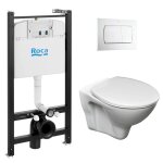 Swiss aqua technologies - pack bti - support roca active + wc suspendu jika neo + plaque blanche (rocaactives ...