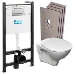 Roca - pack bâti - support roca active + wc suspendu jika neo + plaque chrome mat + set habillage Roca - pack bâti - support roca active + wc suspendu jika neo + plaque chrome mat + set habillage
