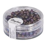 Rocailles a. garnit. argent + rainbow � 4mm purple velvet bo�te 17 g