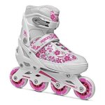 Rollers en ligne - roces - compy 8. 0 - fille - blanc / violet - tailles 34 - 37