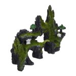 Relaxdays rocher d�co d?aquarium apparence naturelle d�coration japonaise cachette 17 x 235 cm noir - ...