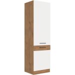 Rock - colonne - mélaminé chêne lancelot et blanc brillant - 60 cm - 2 portes Rock - colonne - mélaminé chêne lancelot et blanc brillant - 60 cm - 2 portes