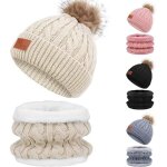 Rock hiver bonnet enfant chaud bonnet et �charpe cercle avec doublure polaire pour gar�ons et filles ...