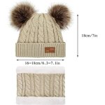 Rock hiver bonnet enfant chaud bonnet et �charpe cercle avec doublure polaire pour gar�ons et filles ...