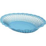 Roger orfevre - corbeille pain vintage ovale 25x18 cm bleu