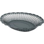 Roger orfevre - corbeille pain vintage ovale 25x18 cm gris givr�
