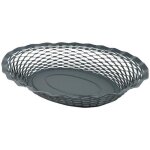 Roger orfevre - corbeille pain vintage ovale gris givr 30x24 cm