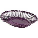 Roger orfevre - corbeille pain vintage ovale prune 30x24 cm