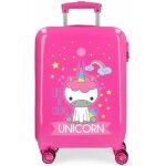 Valise enfant - roll road - licorne - 34l - 55 cm - abs - rose