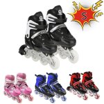Roller en ligne pour enfants jeobest - rouge - taille s - 27 / 32 - rglable - roues en pvc avec flash ...