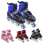 Roller in line agnesg bleu - support en alliage daluminium - taille m (35 - 38) - patins � rouleaux r�glables ...