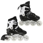 Roller in line pour enfants agnesg - taille m - noir - roues pvc - patins  rouleaux rglables