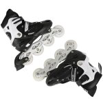 Roller in line pour enfants jeobest - noir - taille m (35 - 38) - triple protection