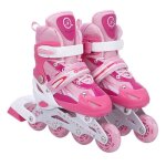 Roller inline d�butant pvc - r�glable du 27 au 32 - adolescents enfants adulte patins � roulettes de ...