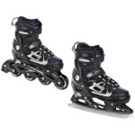 Roller en ligne et patins � glace raven spirit noir - pointure ajustable 33 au 43