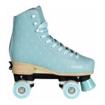 Roller quad junior ajustables - playlife - classic blue sky - taille 27 - 30 - couleur blanc - glisse ...