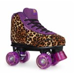 Roller quad - rookie rollerskates - harmony leopard - couleur principale violet