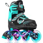 Roller en ligne rglable confortable avec roues lumineuse pour enfants filles garons et adultes