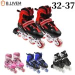 Rollers en ligne pour enfants - b. livem - rglable - taille m - rouge - garons et filles