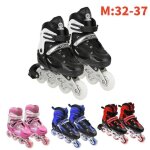 Rollers en ligne pour enfants - jeobest - rglable - taille m - noir - garons et filles