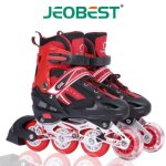 Rollers en ligne pour enfants jeobest - rglable - taille s - rouge - garons et filles
