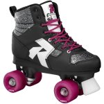 Rollers enfant - roces - quad disco palace - chaussure soft vinyl - roues pu 58x32 mm 80a - platine fibre ...