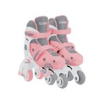 Rollers �volutifs - globber - inline 2 - en - 1 - taille 30 / 33 - gris / rose
