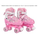 Rollers in line r�glables rose - m 32 - 37 - roues en pvc clignotantes - quiienclee - fasike