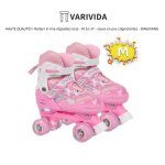 Rollers in line r�glables rose - m 32 - 37 - roues en pvc clignotantes - varivida - dingxiang