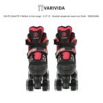 Rollers in line rglables rouge - s 27 - 31 - double range de roues non - flash - dingxiang