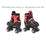 Rollers in line r�glables rouge - s 27 - 31 - double rang�e de roues non - flash - fasike