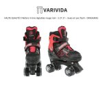 Rollers in line rglables rouge noir - s 27 - 31 - roues en pvc flash - dingxiang