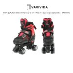 Rollers in line r�glables rouge et noir - varivida - m 32 - 37 - roues en pvc clignotantes