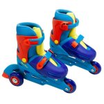 Rollers � roues align�es - molto - 3 in line skates - bleu - taille r�glable 31 - 34 - pvc
