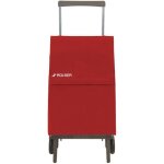 Chariot de march� pliable 2 roues rolser - rouge - tissu microfibre - 40 kg de charge maxi