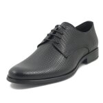 Romano sicari chaussure �l�gante pour homme en cuir imprim� noir 7750a