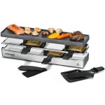 Raclette / grill - rommelsbacher - rc 800 - 725 w - 4 personnes - noir / argent