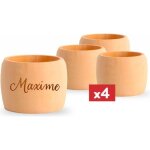 Rond de serviette de table par lot de 4 - rond de serviette prenom ou texte personnalis [ rond de serviette ...