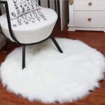 Rond tapis faux peau de mouton en laine moquette fluffy soft long velour décoration pour canapé natte ... Rond tapis faux peau de mouton en laine moquette fluffy soft long velour décoration pour canapé natte ...
