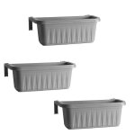 Rondine 50 ? lot de 3 jardini�res balcon 50 cm crochets r�glables r�servoir deau gris fabriqu� en italie ...