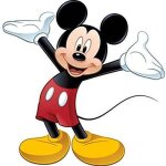 Autocollant mural - disney - mickey mouse - 3 pieds - vinyle - dcoration enfantine