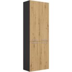 Rory - armoire de salle de bain avec panier - dimensions 174x60x30 - meuble de rangement salle de bain ...