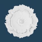 Rosace classique marbet r - 7  40 cm polystyrne lger blanc