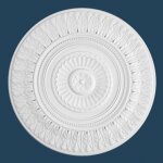 Rosace design marbet r - 9  64 cm polystyrne lger blanc