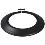 Rosace �mail noir mat diam�tre 125mm - 343744